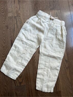 Play Up Store Kids Neutral Linen Pants Cream size 4